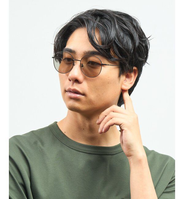  「【WEB 限定】Zoff｜takashi kumagai ボストン型 サングラス 丸型｜メタルフレーム｜紫外線対策 UVカット  」|サングラス|