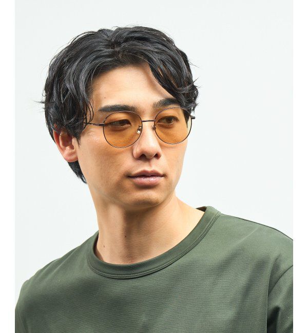  「【WEB 限定】Zoff｜takashi kumagai ボストン型 サングラス 丸型｜メタルフレーム｜紫外線対策 UVカット  」|サングラス|