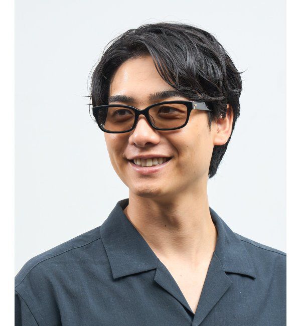  「【WEB 限定】Zoff｜takashi kumagai ウェリントン型 サングラス 横長フレーム｜紫外線対策 UVカット  」|サングラス|