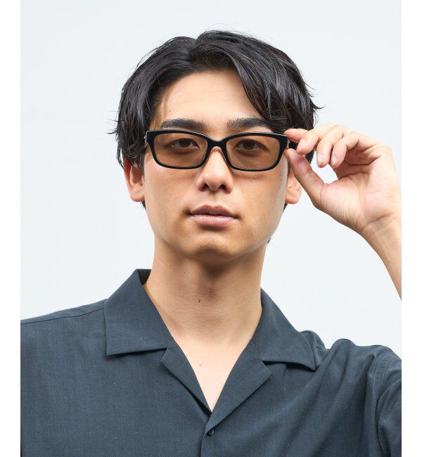  「【WEB 限定】Zoff｜takashi kumagai ウェリントン型 サングラス 横長フレーム｜紫外線対策 UVカット  」|サングラス|