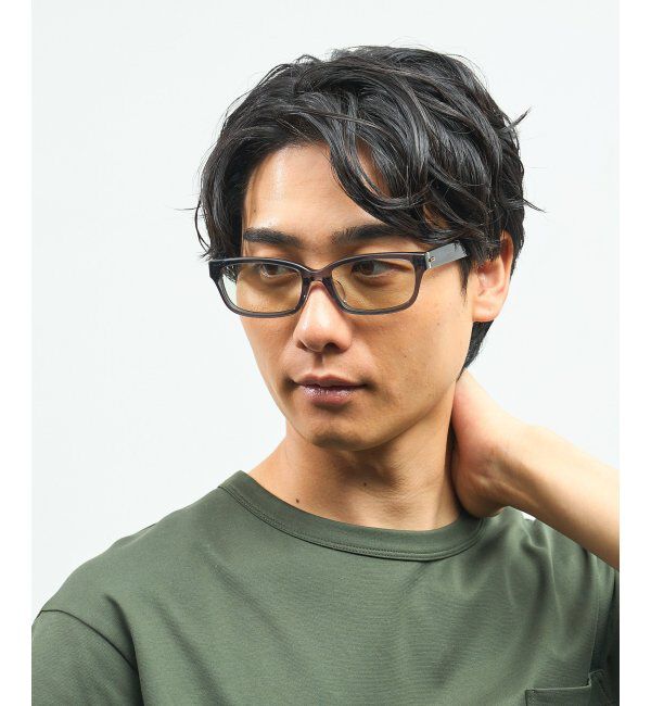  「【WEB 限定】Zoff｜takashi kumagai ウェリントン型 サングラス 横長フレーム｜紫外線対策 UVカット  」|サングラス|