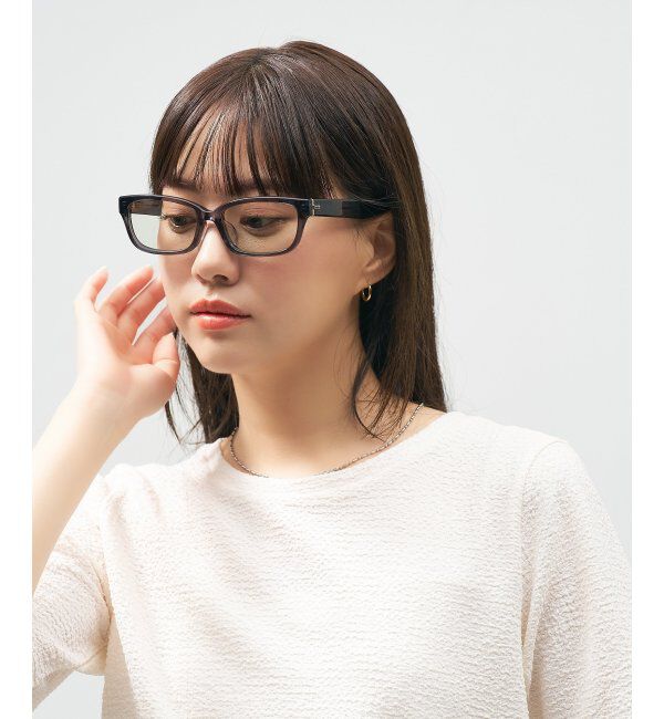  「【WEB 限定】Zoff｜takashi kumagai ウェリントン型 サングラス 横長フレーム｜紫外線対策 UVカット  」|サングラス|