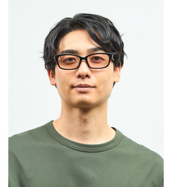  「【WEB 限定】Zoff｜takashi kumagai ウェリントン型 サングラス 横長フレーム｜紫外線対策 UVカット  」|サングラス|