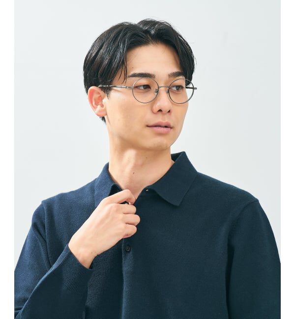  「Zoff｜CLASSIC メガネ | 丸型 メタルフレーム グランパコア 伊達メガネ 度付き   レンズ交換券付」|メガネ|