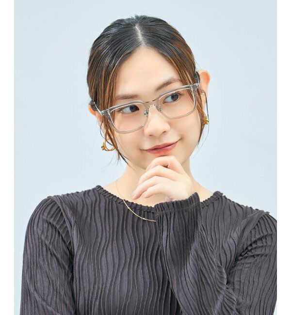  「Zoff｜UNITED ARROWS メガネ | [Stylish] 伊達メガネ 度付き ユナイテッドアローズ   レンズ交換券付」|メガネ|グレー