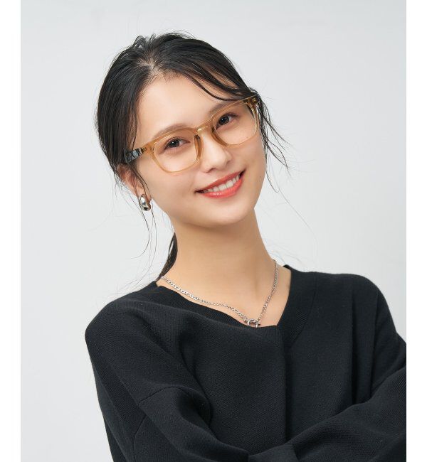  「ウェリントン型 メガネ | 軽量 伊達めがね・度付き ユニセックス Zoff  レンズ交換券付」|メガネ|ブラウン系その他1