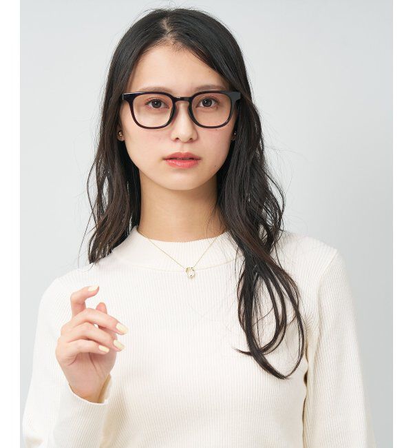  「ウェリントン型 メガネ | 軽量 伊達めがね・度付き ユニセックス Zoff  レンズ交換券付」|メガネ|レッド1