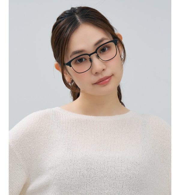  「メガネ | サーモント チタン アルミ製 軽量 メタル 伊達・度付き ユニセックス Zoff  レンズ交換券付」|メガネ|ブラック系その他