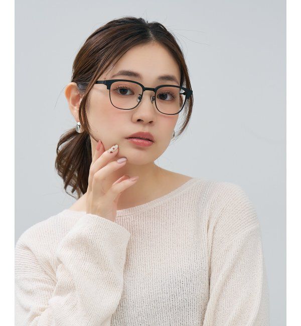  「メガネ | サーモント チタン アルミ製 軽量 メタル 伊達・度付き ユニセックス Zoff  レンズ交換券付」|メガネ|