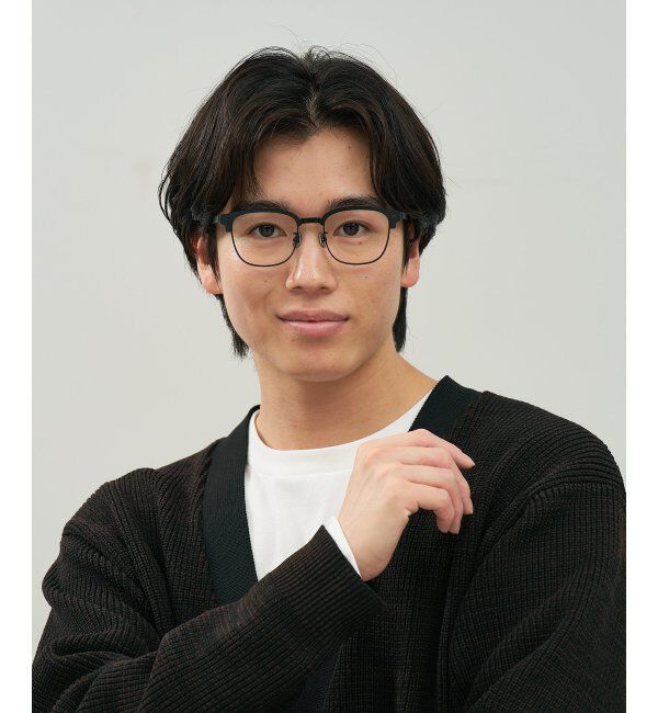  「メガネ | サーモント チタン アルミ製 軽量 メタル 伊達・度付き ユニセックス Zoff  レンズ交換券付」|メガネ|