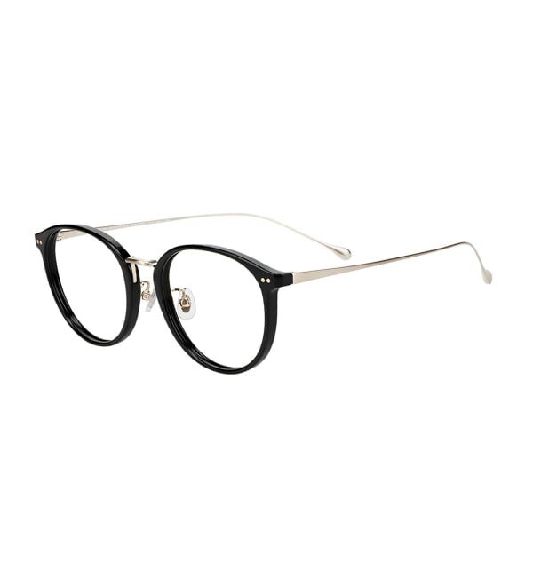  「ボストン型 メガネ | チタン 軽量 メタル コンビネーションフレーム TITANIUM (ビジネス) レンズ交換券付」|メガネ|