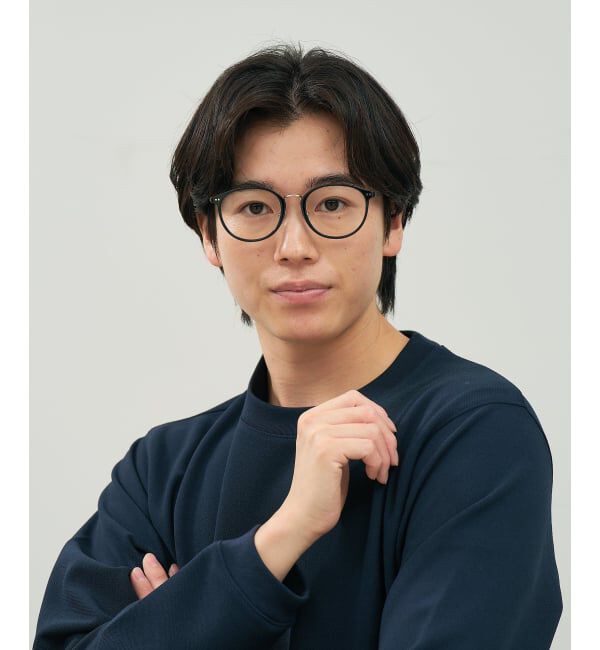  「ボストン型 メガネ | チタン 軽量 メタル コンビネーションフレーム TITANIUM (ビジネス) レンズ交換券付」|メガネ|