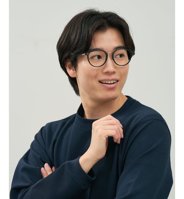  「ボストン型 メガネ | チタン 軽量 メタル コンビネーションフレーム TITANIUM (ビジネス) レンズ交換券付」|メガネ|