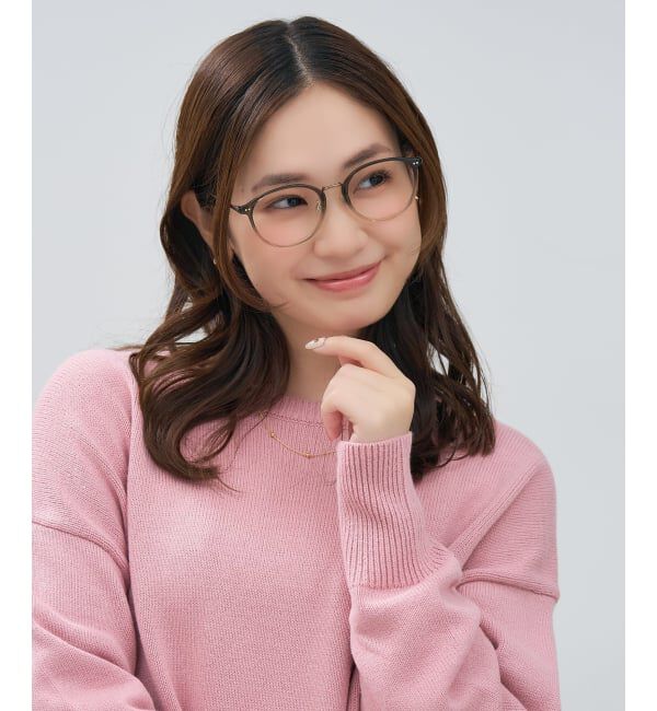  「ボストン型 メガネ | チタン 軽量 メタル コンビネーションフレーム TITANIUM (ビジネス) レンズ交換券付」|メガネ|グリーン