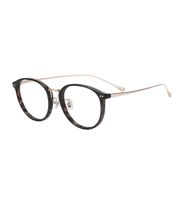  「ボストン型 メガネ | チタン 軽量 メタル コンビネーションフレーム TITANIUM (ビジネス) レンズ交換券付」|メガネ|