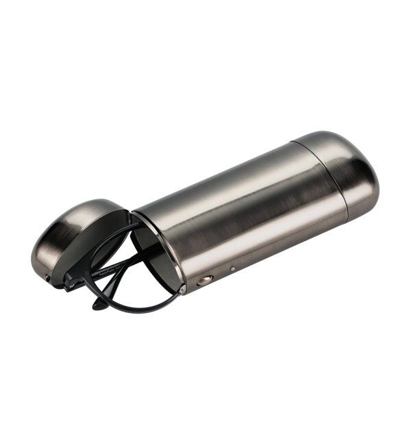  「メガネ・サングラス ケース 【ワンタッチ仕様】スチール素材 メタリック 旅行 持ち運び ギフト Zoff」|サングラス|