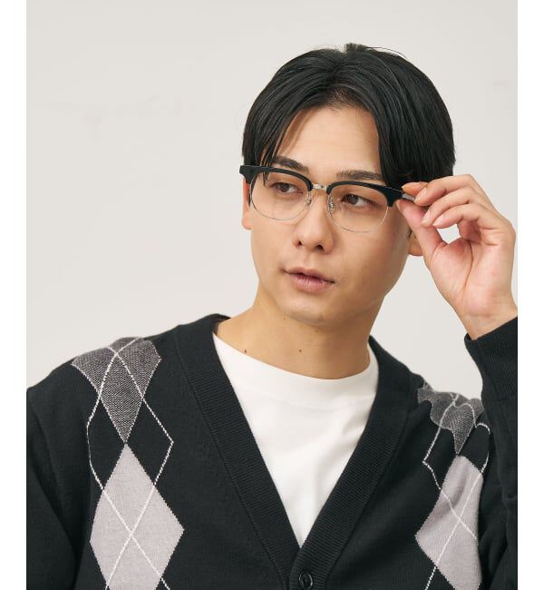  「跳ね上げ式メガネ（フリップアップ）大きめサイズ 眼鏡の上から 伊達めがね 度付き 度なし レンズ交換券付」|メガネ|