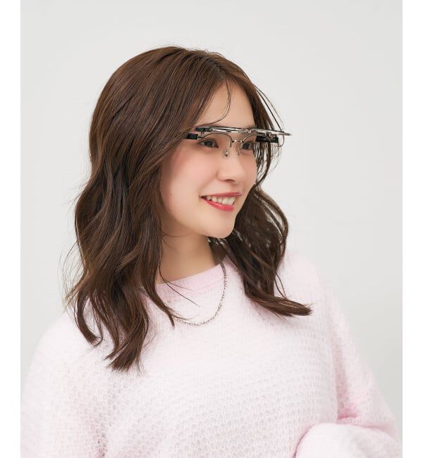  「跳ね上げ式メガネ（フリップアップ）大きめサイズ 眼鏡の上から 伊達めがね 度付き 度なし レンズ交換券付」|メガネ|