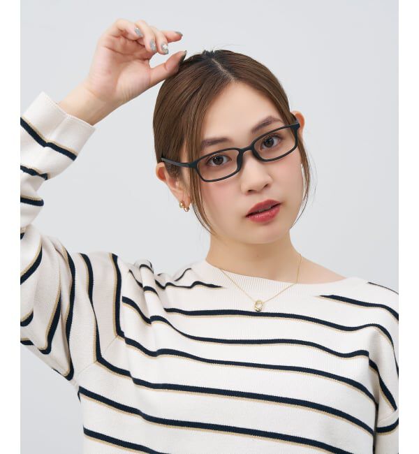  「スクエア型 メガネ | 横長 軽量 眼鏡 伊達めがね 度付き Zoff｜CLASSIC レンズ交換券付」|メガネ|ブラック系その他