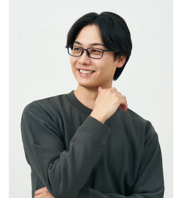  「スクエア型 メガネ | 横長 軽量 眼鏡 伊達めがね 度付き Zoff｜CLASSIC レンズ交換券付」|メガネ|