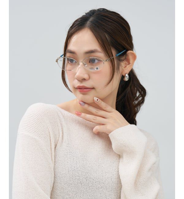  「オーバル型 メガネ | 軽量、眼鏡、伊達めがね、度付きレンズ交換、メンズ、レディース レンズ交換券付」|メガネ|ゴールド