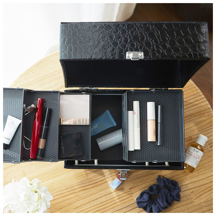 BACKYARD FAMILY「メイクボックス 鏡付き 通販 大容量 持ち運び コスメボックス ミラー付き 化粧品 収納ボックス」|コスメ雑貨|