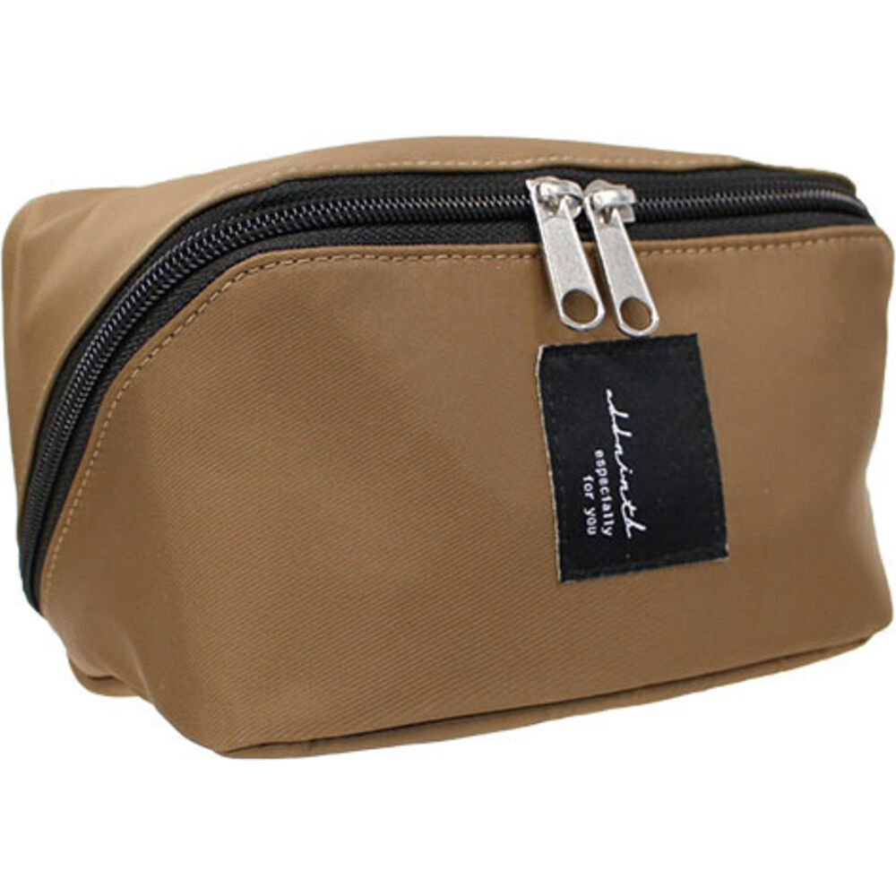 BACKYARD FAMILY「がばっと開く ポーチ 通販 メイクポーチ ガジェットポーチ 化粧ポーチ コスメポーチ 小物入れ」|ポーチ|ベージュ1