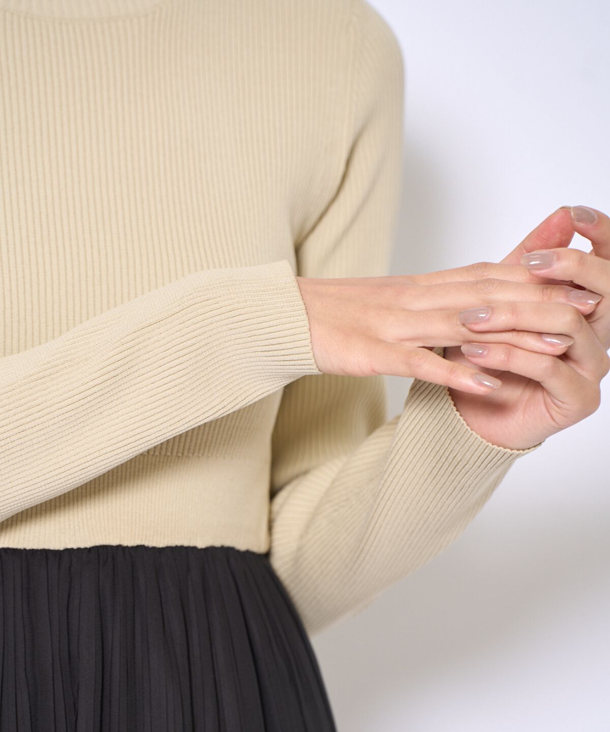 アンドクチュール「消しプリーツドッキングワンピース」|ワンピース|