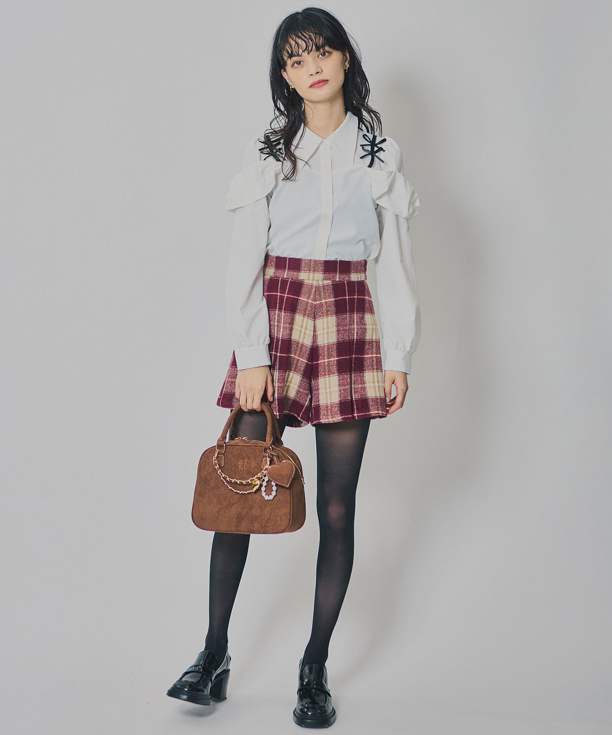 REDYAZEL「チェックタックショートパンツ」|キュロット|