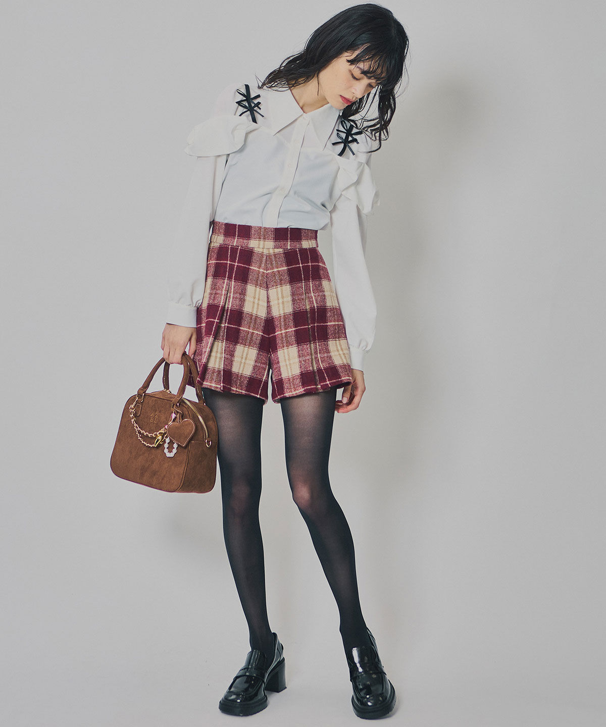REDYAZEL「チェックタックショートパンツ」|キュロット|