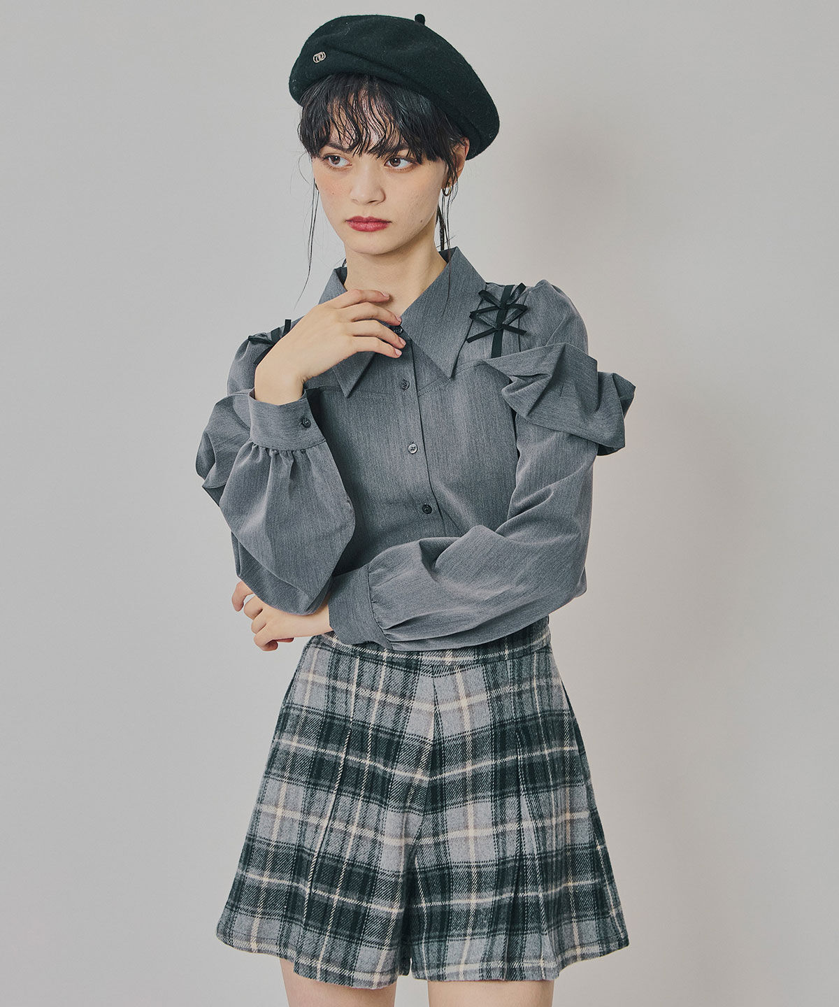 REDYAZEL「チェックタックショートパンツ」|キュロット|