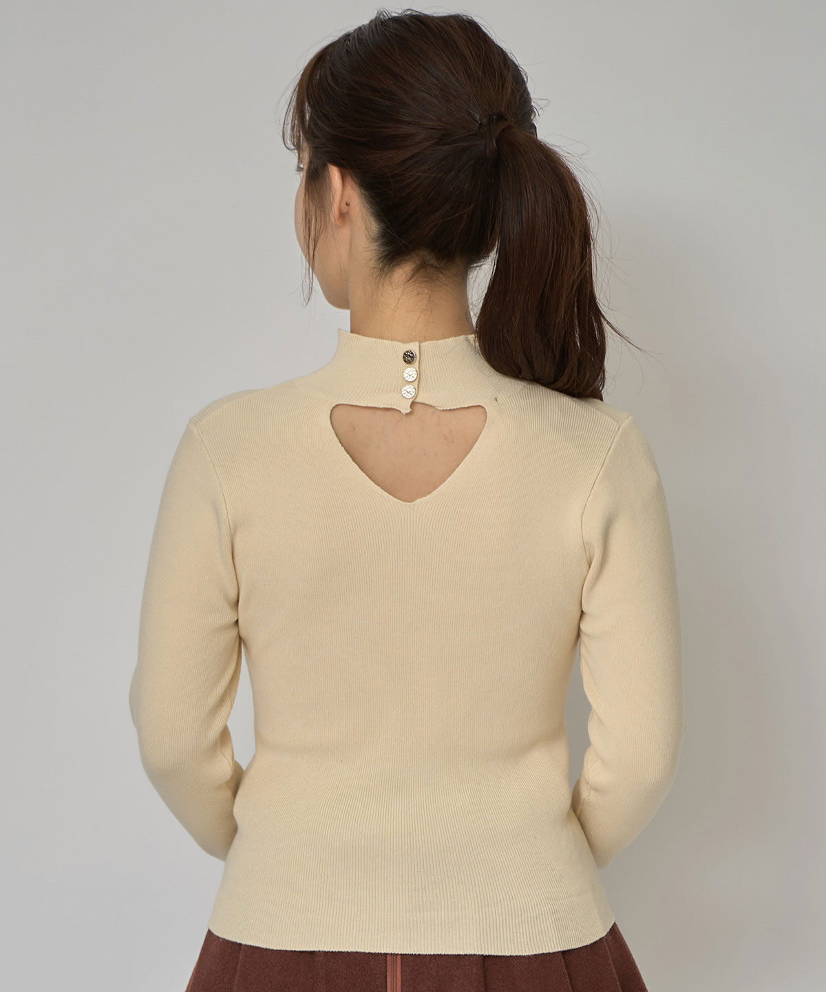 REDYAZEL「2WAYハイネックボタンニットトップス」|ニット・セーター|