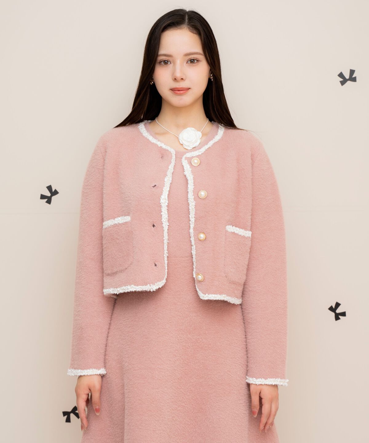 WILLSELECTION「ブレード付きフェザーヤーンジャケット&times;ワンピース」|ワンピース|