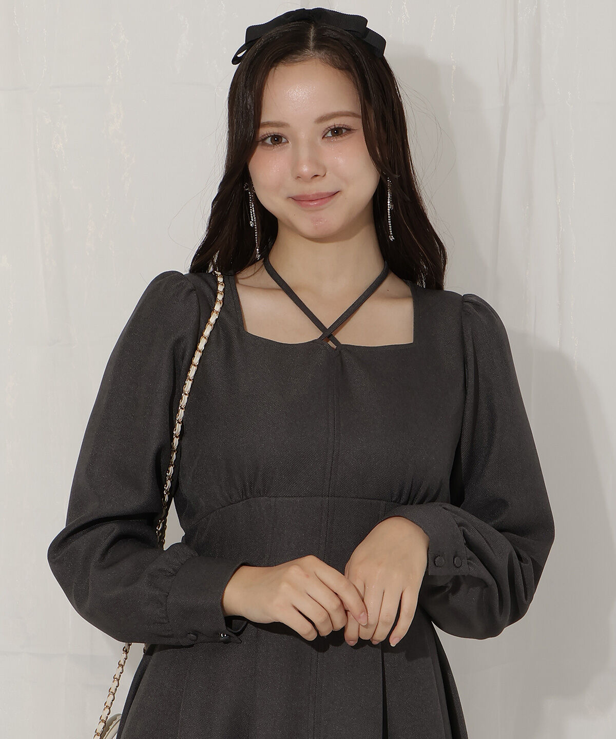 WILLSELECTION「クロスネックフレアワンピース」|ワンピース|