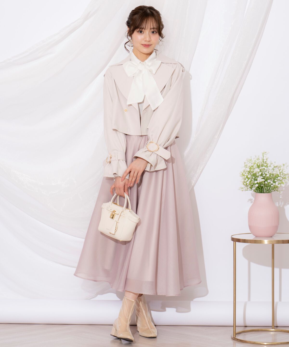 WILLSELECTION「キャンディスリーブショートトレンチコート」|トレンチコート|