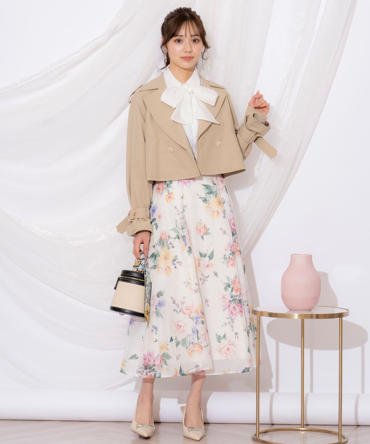 WILLSELECTION「キャンディスリーブショートトレンチコート」|トレンチコート|