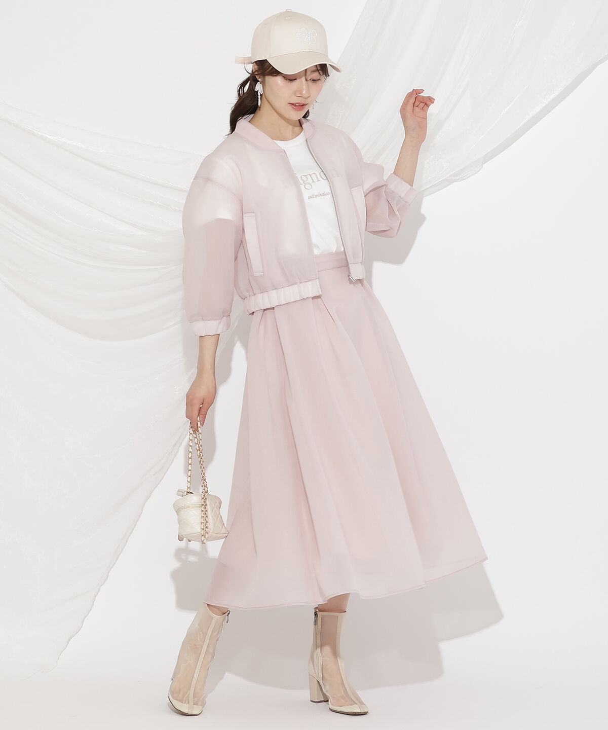 WILLSELECTION「シアーダンボールフレアスカート」|フレア|