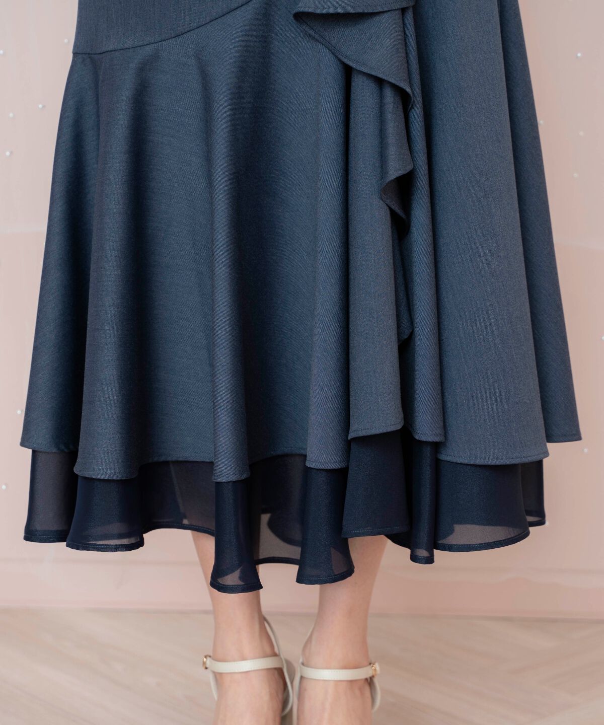 WILLSELECTION「シアーヘムギャザーマーメイドスカート」|フレア|