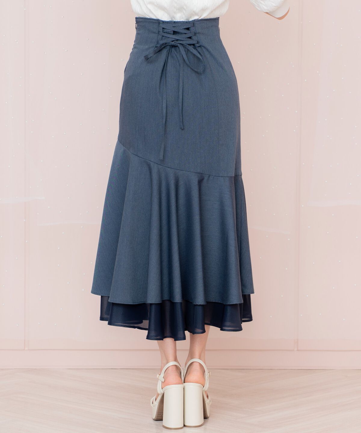 WILLSELECTION「シアーヘムギャザーマーメイドスカート」|フレア|