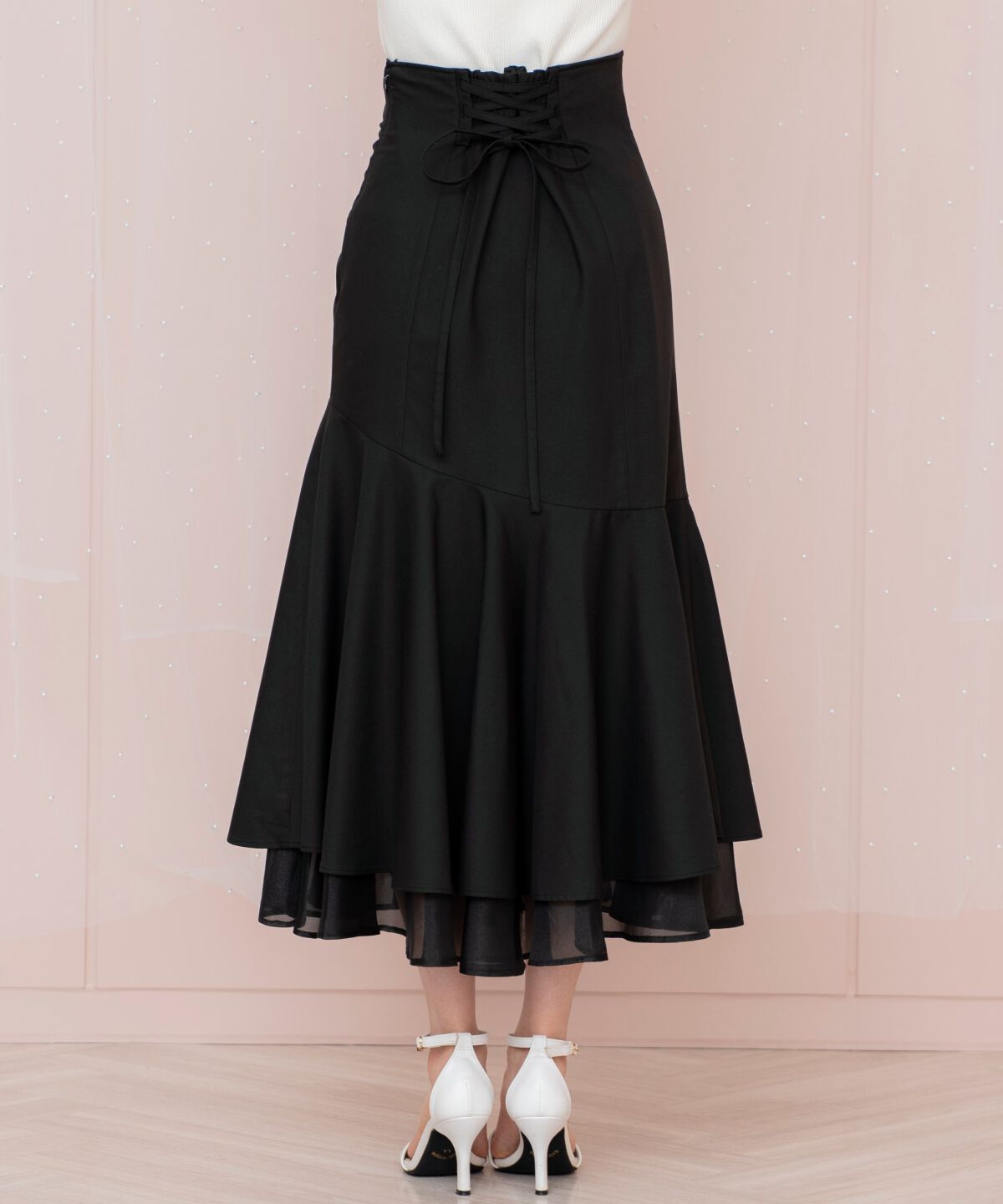 WILLSELECTION「シアーヘムギャザーマーメイドスカート」|フレア|