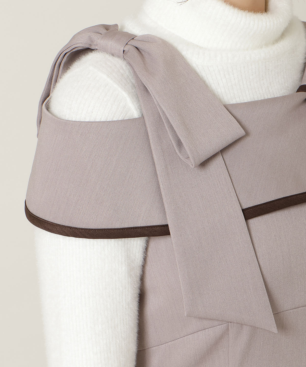 WILLSELECTION「アシンメトリーリボンショルダーワンピース」|ワンピース|