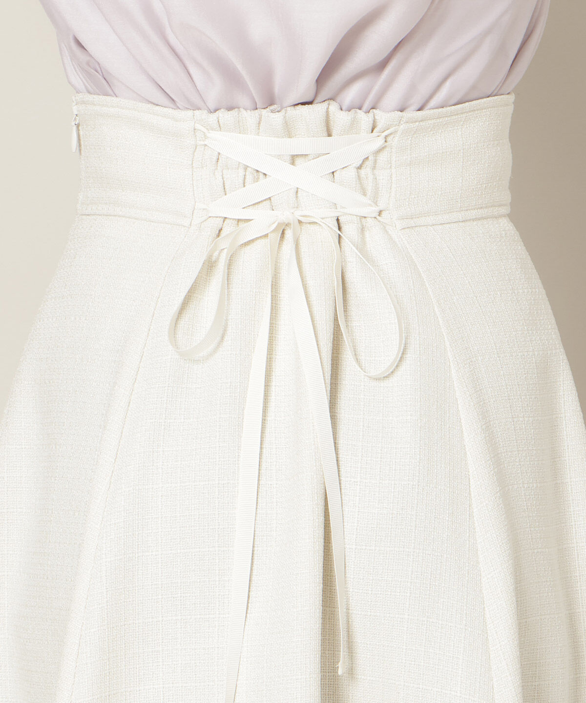 WILLSELECTION「ハイウエストツイードフレアスカート」|フレア|