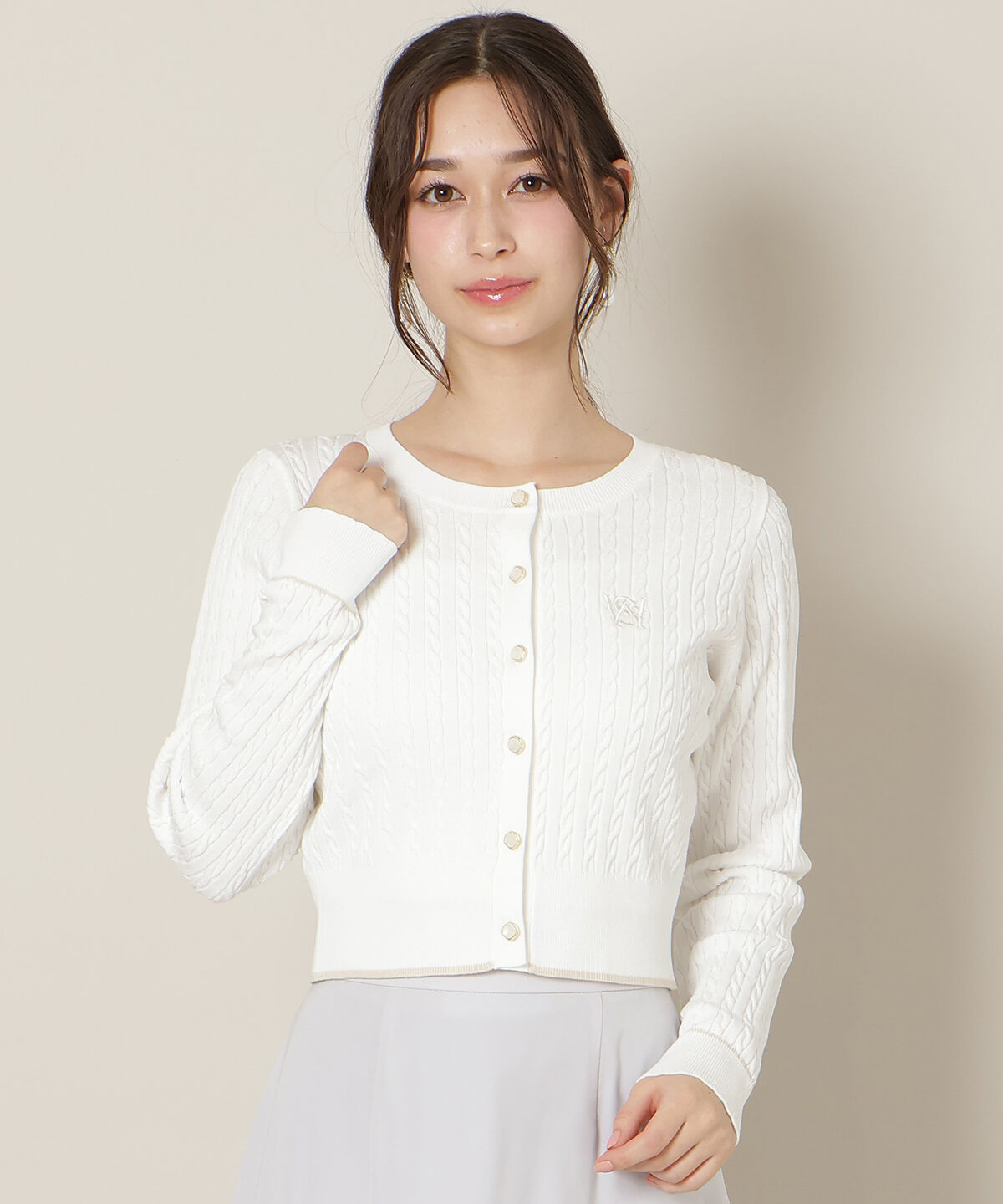 WILLSELECTION「ミニケーブルコンパクトカーディガン」|カーディガン|オフ