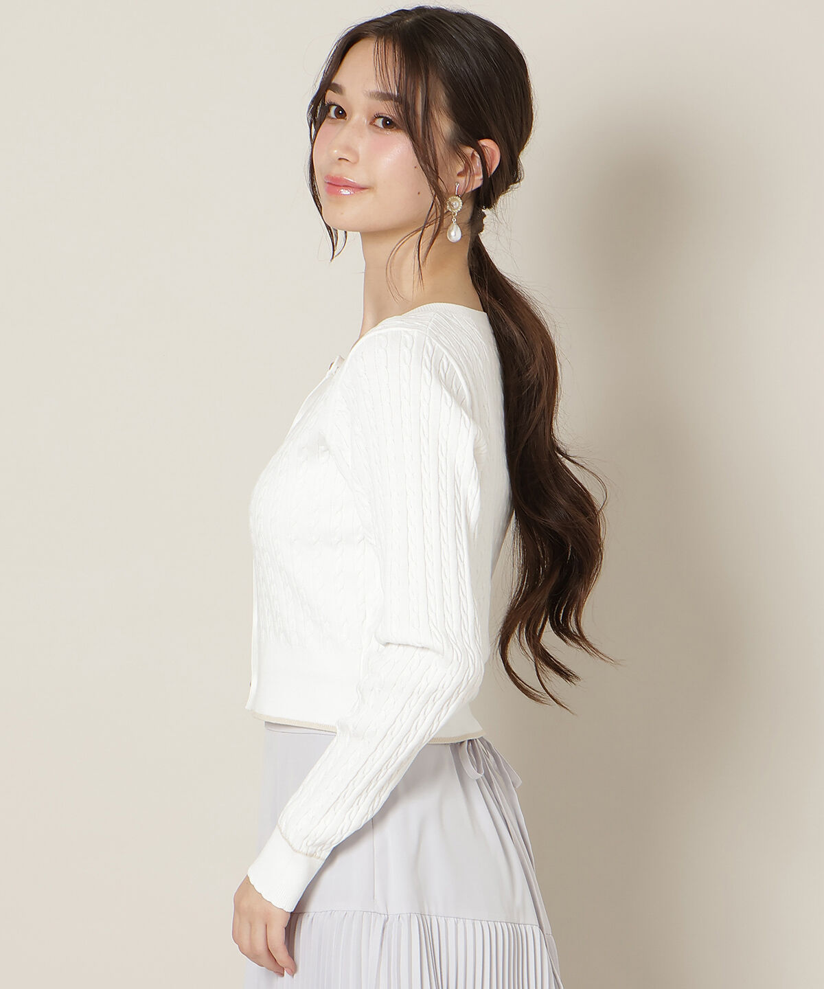 WILLSELECTION「ミニケーブルコンパクトカーディガン」|カーディガン|