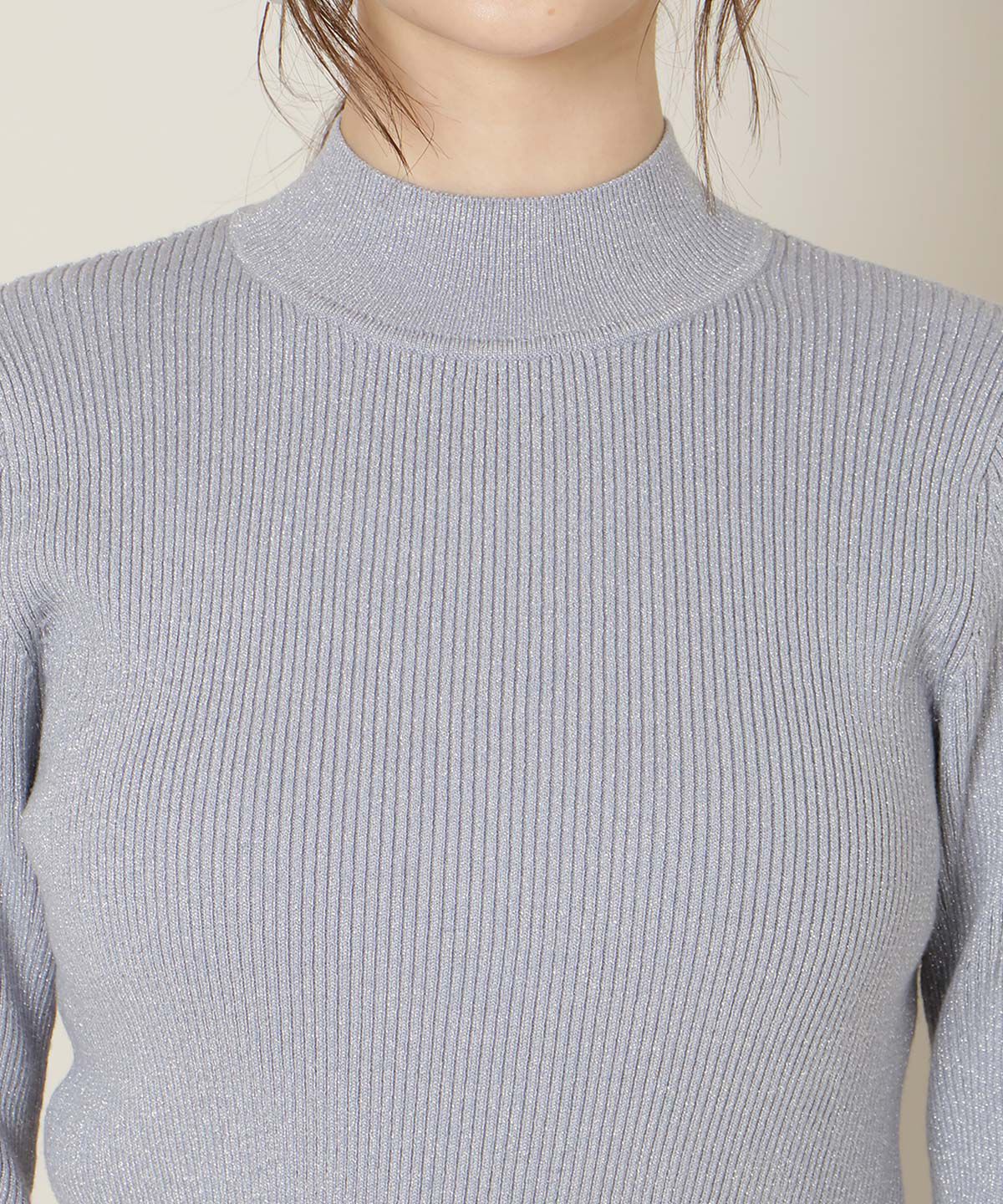 WILLSELECTION「袖リボンラメリブニット」|ニット・セーター|