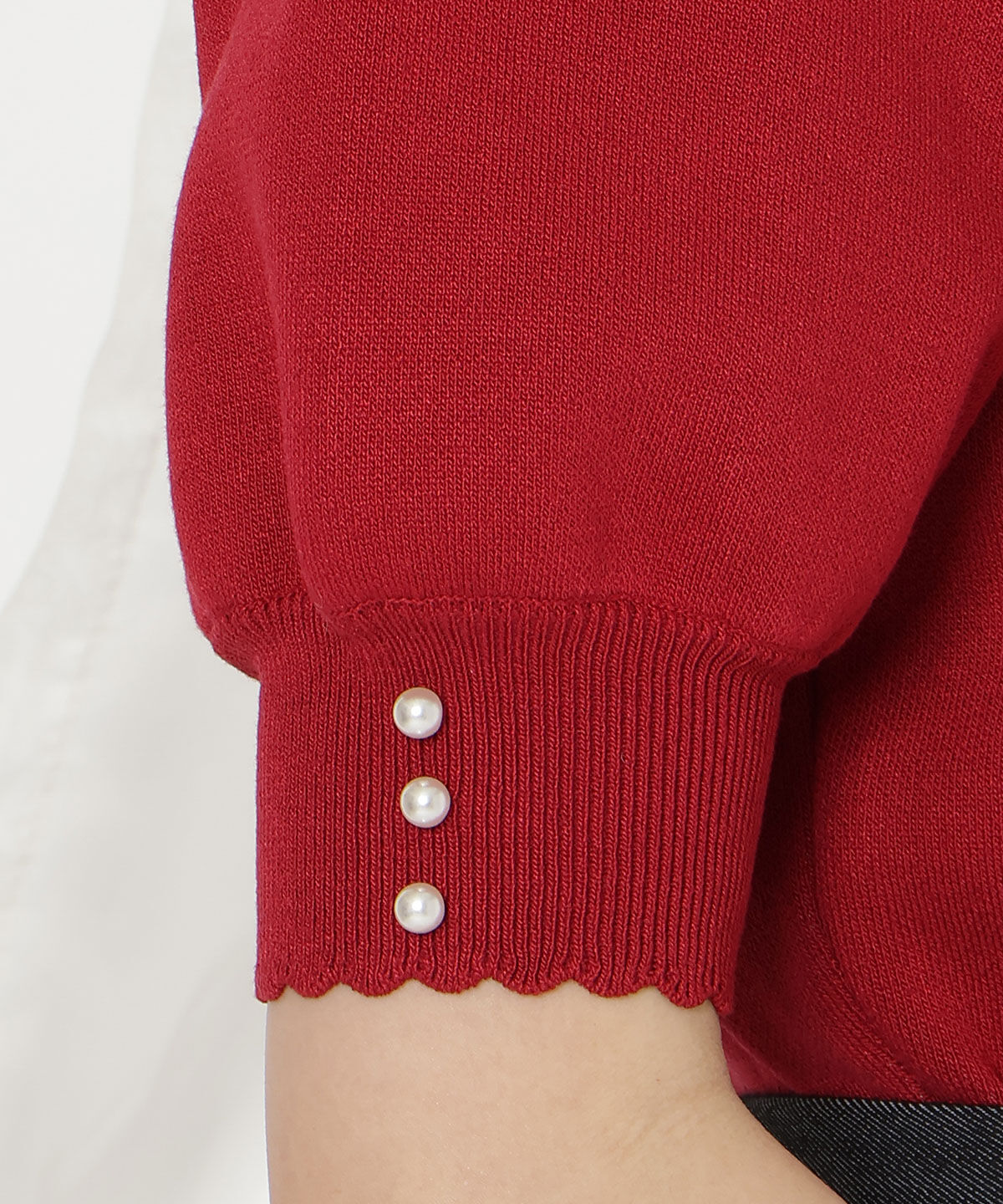 WILLSELECTION「リボンジャガードパフニット」|ニット・セーター|