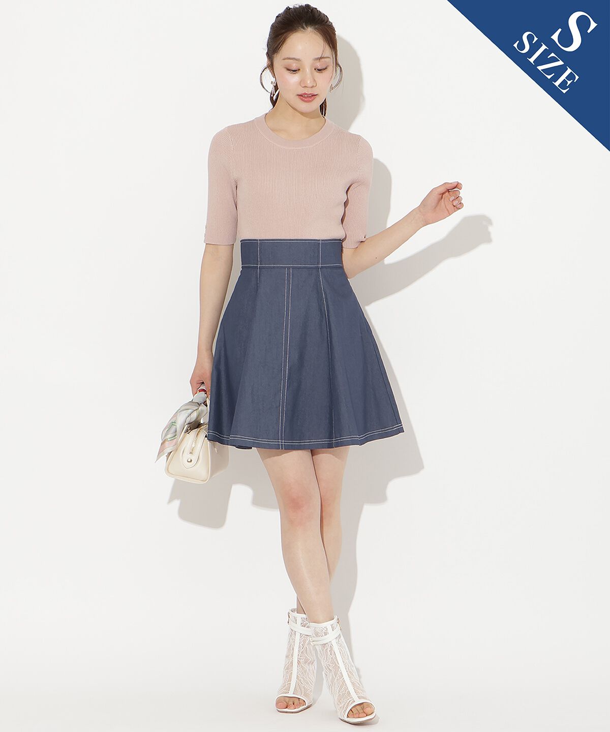 WILLSELECTION「ライトデニムフレアスカート」|スカート|