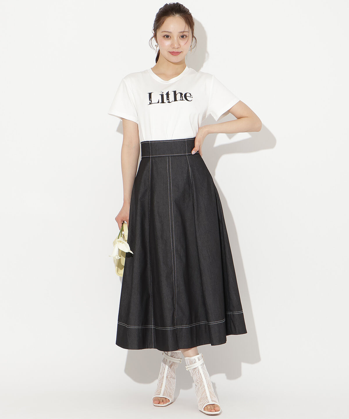 WILLSELECTION「ライトデニムフレアスカート」|スカート|