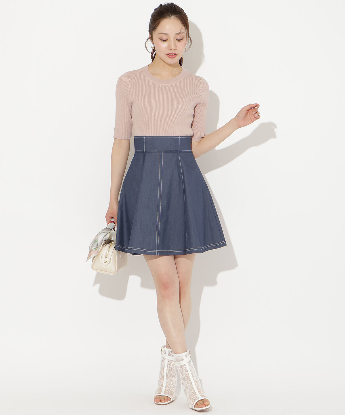 WILLSELECTION「袖口リボンリブニット」|ニット・セーター|