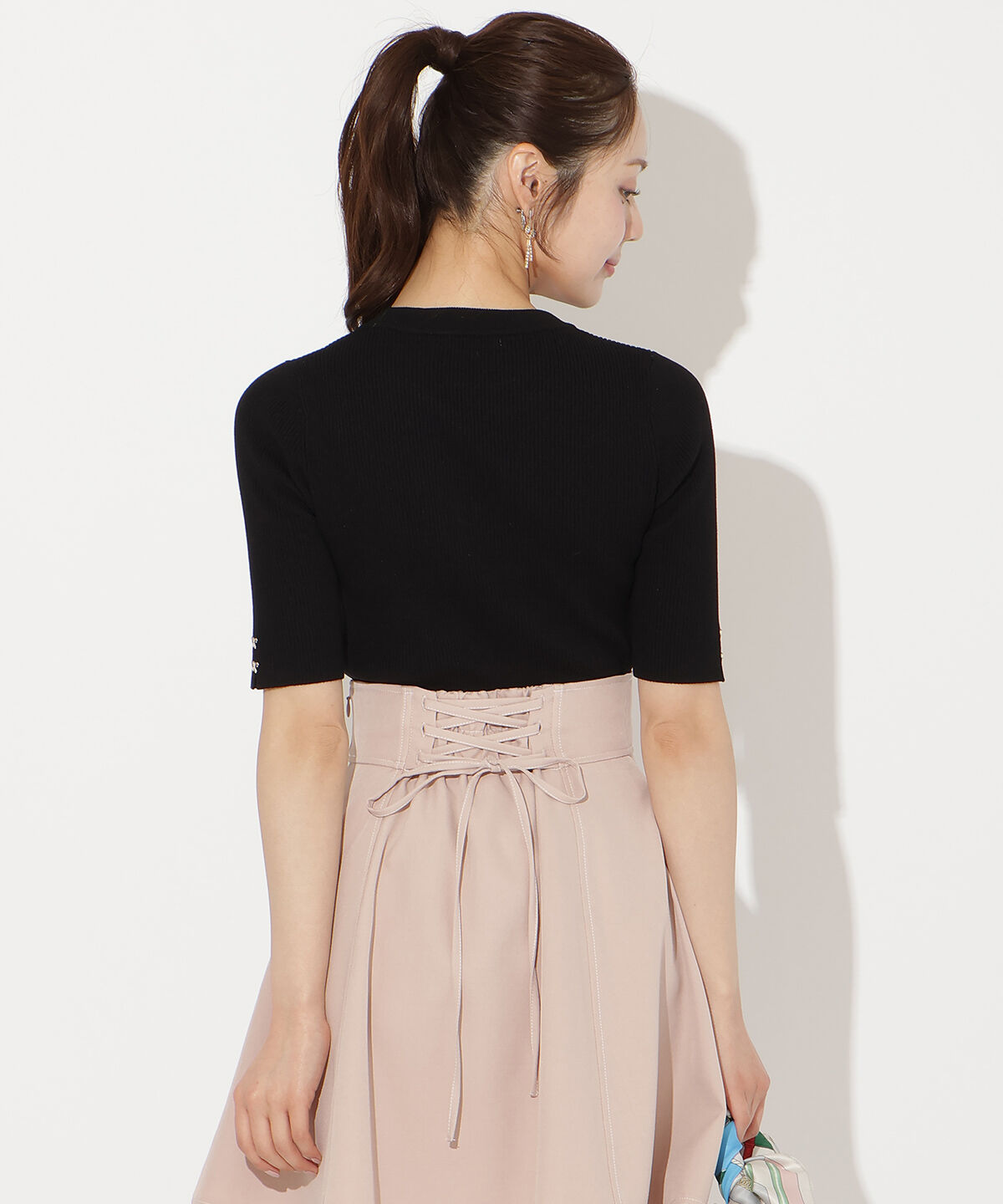 WILLSELECTION「袖口リボンリブニット」|ニット・セーター|